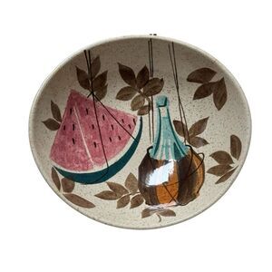 Red Wing Tampico 6.5" Soup/Cereal Bowls MCM Watermelon Fruit USA